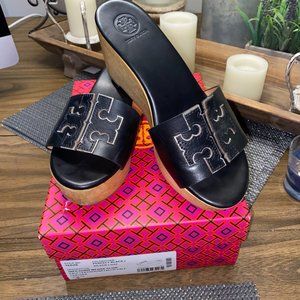 Tory Burch Ines 80 MM Wedge Slide (Style 72048) Gently Used